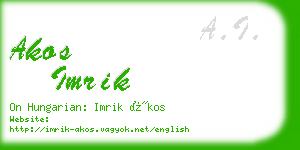 akos imrik business card